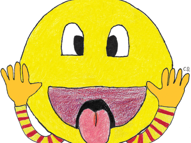 Silly Face Cartoon - Smiley (640x480), Png Download