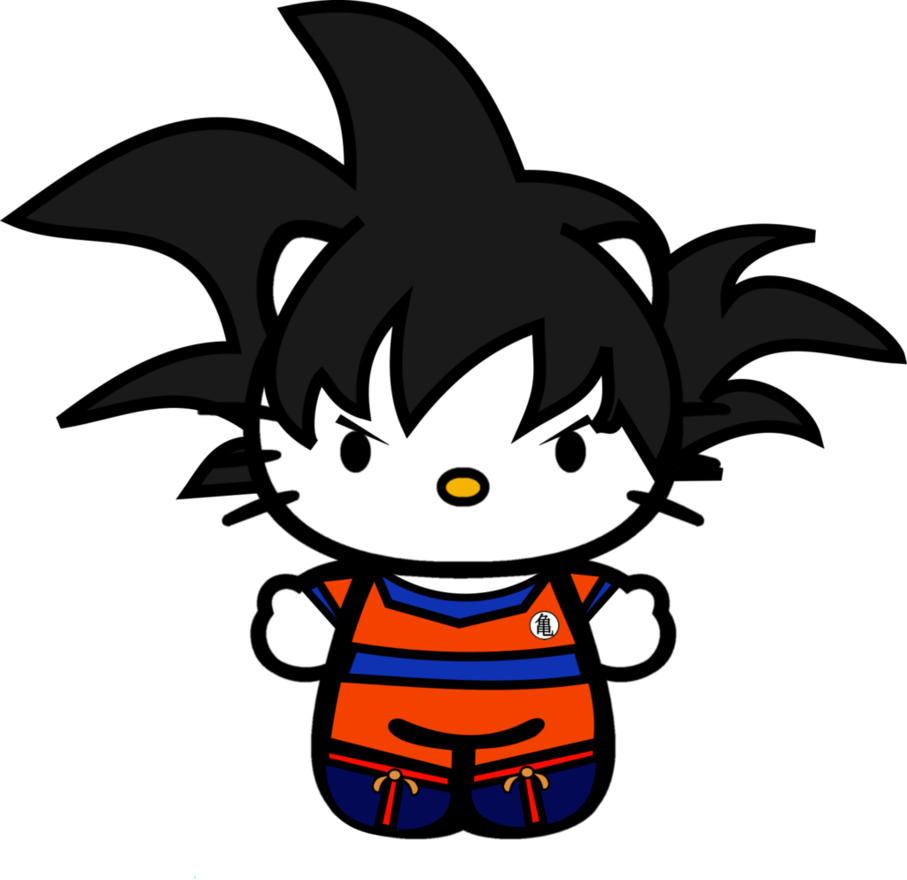 Hello Vegeta, Hello Super Saiyan Vegeta, Hello Goku, - Hello Kitty Dragon Ball (907x880), Png Download