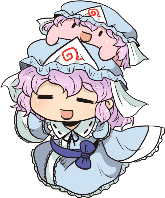 Kirby And Saigyouji Yuyuko And Etc) Drawn By Aoi Tobira - Cartoon (600x729), Png Download