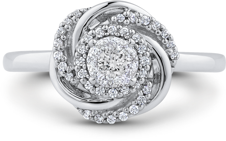 Rf1050t-42w - Engagement Ring (1000x1000), Png Download