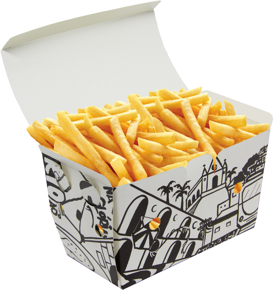 Bro) Embalagem Para Batata Frita, Lindo Design Versão - Junk Food (1000x1000), Png Download