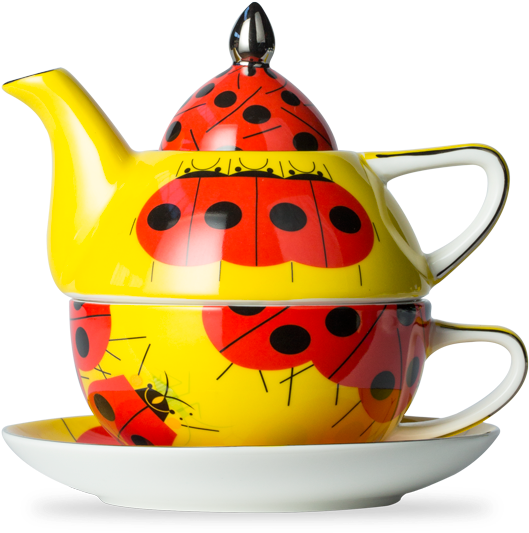 T2 Charley Harper Ladybug Tea For One - Charley Harper Tea For One (555x555), Png Download
