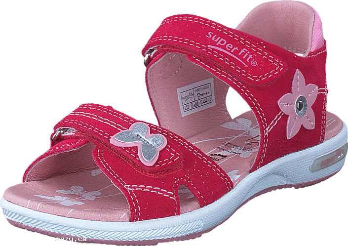 Superfit Emily Pink 50601-03 Womens Leather Rubber - Slide Sandal (705x498), Png Download