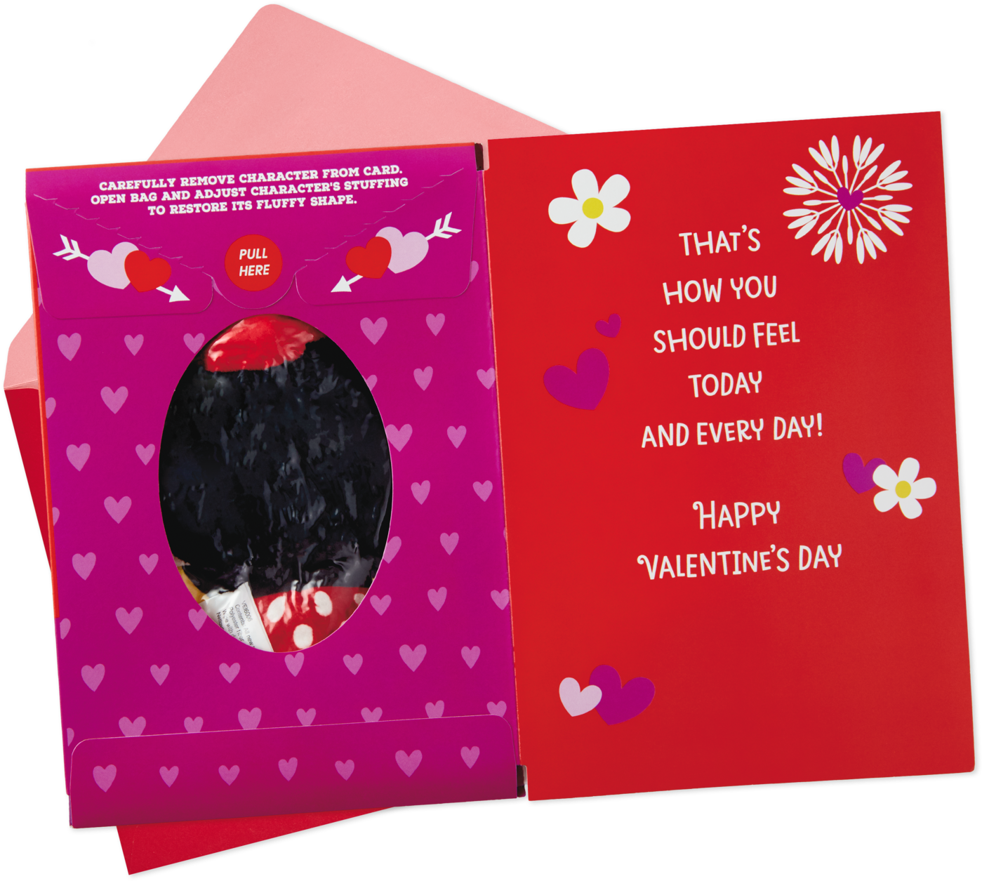 Itty Bittys® Minnie Mouse Valentine's Day Card With - Paper (1470x1470), Png Download