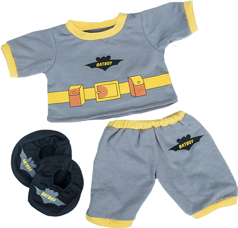 Bat Boy Pj With Slippers - Build A Bear Clothing Boy (520x600), Png Download