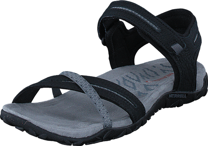 Merrell Terran Cross Ii Black 54705-03 Womens Leather - Slide Sandal (705x493), Png Download