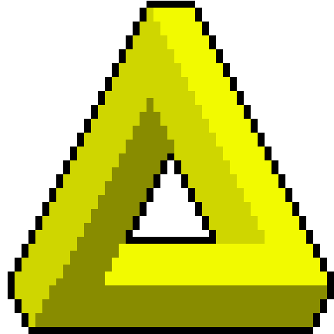 My Infinite Triangle Triangle - Infinite Triangle Pixel Art (820x710), Png Download