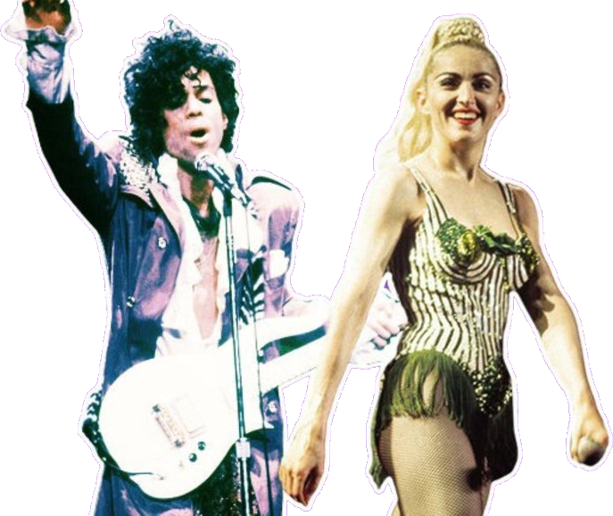 Npr Sunday Puzzle - Madonna And Prince (687x578), Png Download