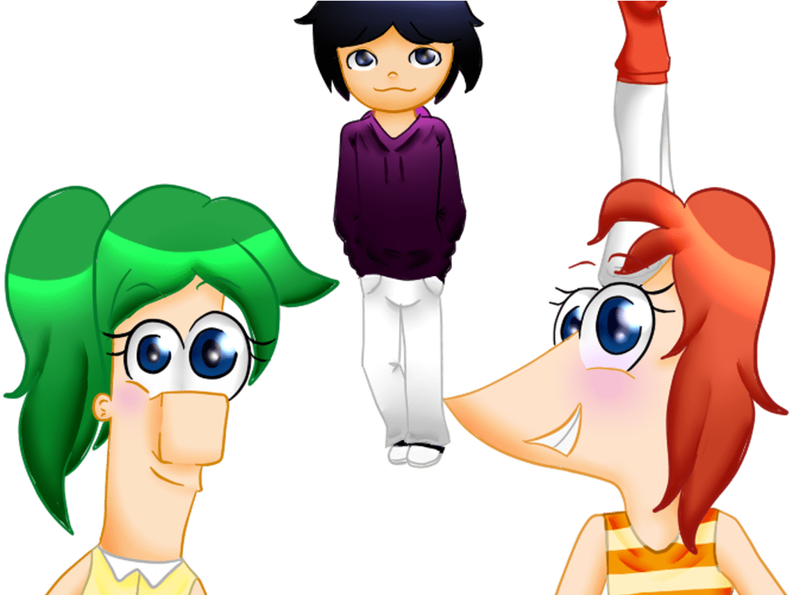 Phineas And Ferb Gender Bender Car Interior Design - Cartoon (1368x855), Png Download