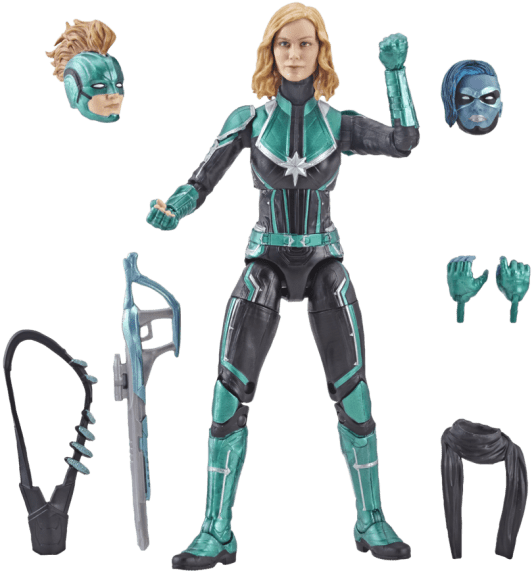 Captain Marvel Exclusives - Marvel Legends Captain Marvel Exclusive (592x592), Png Download