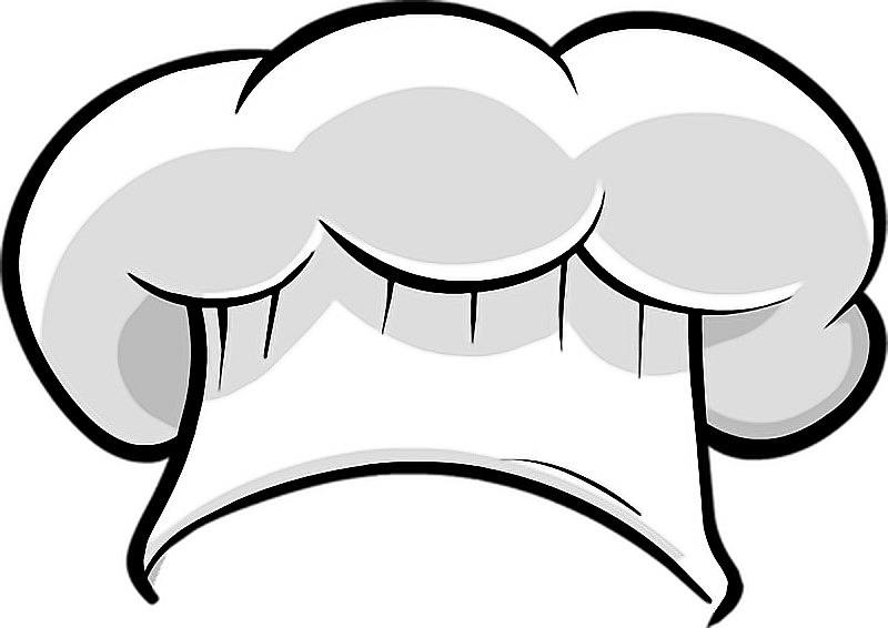 Graphic Black And White Chef Sticker By Dini Julia - Transparent Chef Hat Clipart (800x566), Png Download