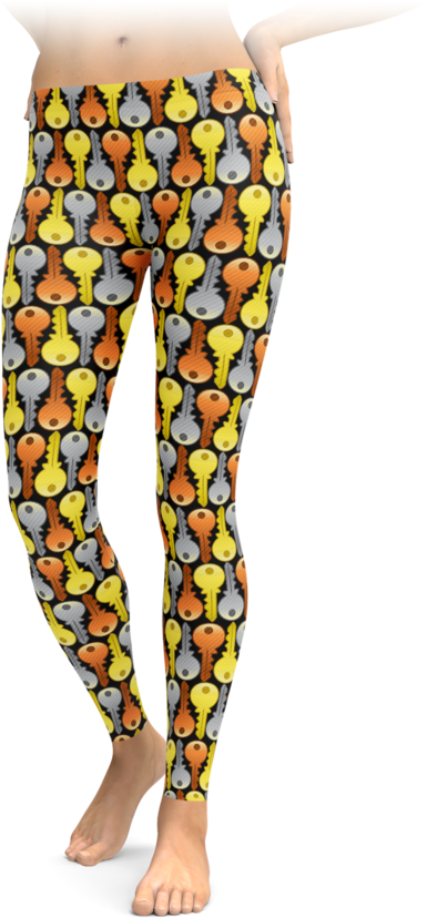Tessellated House Keys Leggings - Teeth Leggings (740x896), Png Download