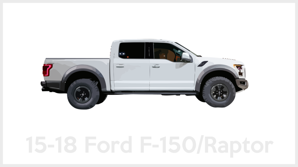 15 Ford F-150 - Toyota Hilux Sticker Design (1000x562), Png Download