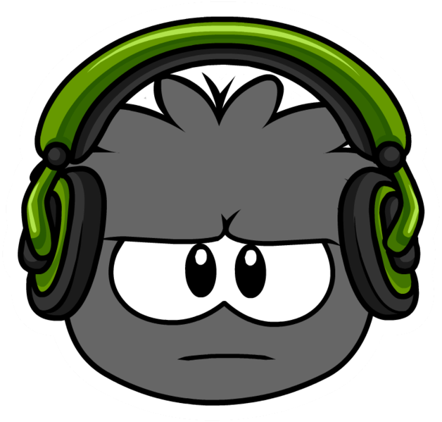 "poker Face" Este Cel De-al Treilea Extras Pe Single - Club Penguin Black Puffle Happy (628x599), Png Download