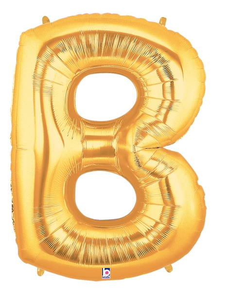 Gold Letter B Foil Balloon Letters - B Balloon (600x600), Png Download