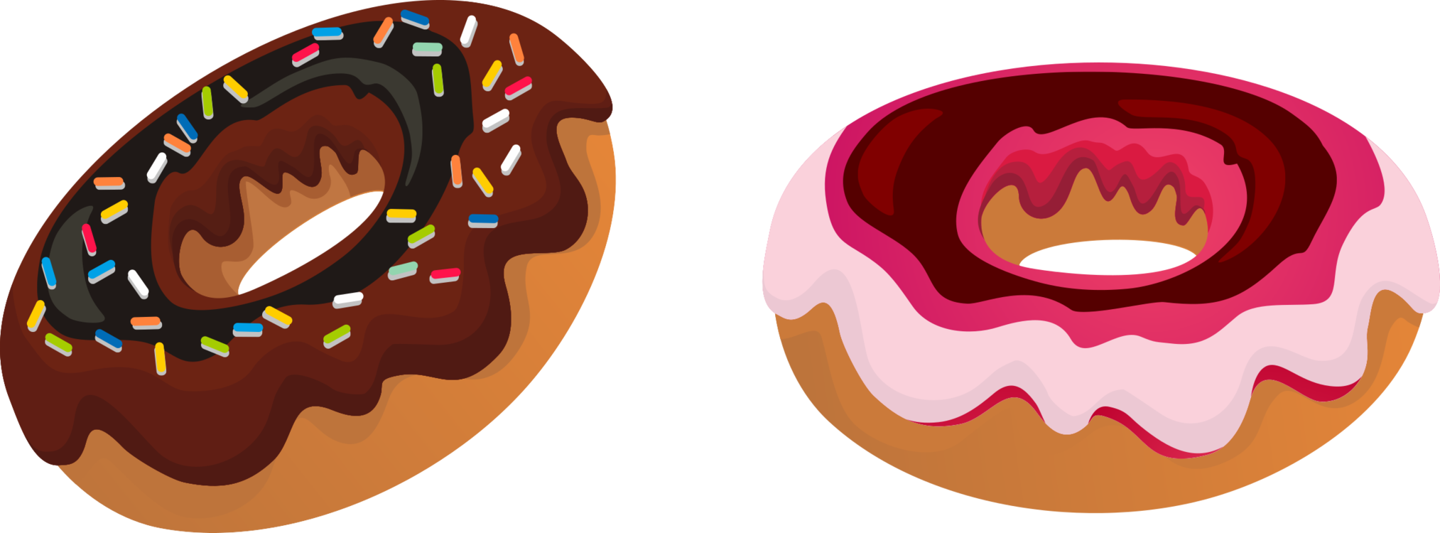 Dunkin' Donuts Sprinkles Cider Doughnut Pastry - Transparent Background Donut Clipart (2027x750), Png Download