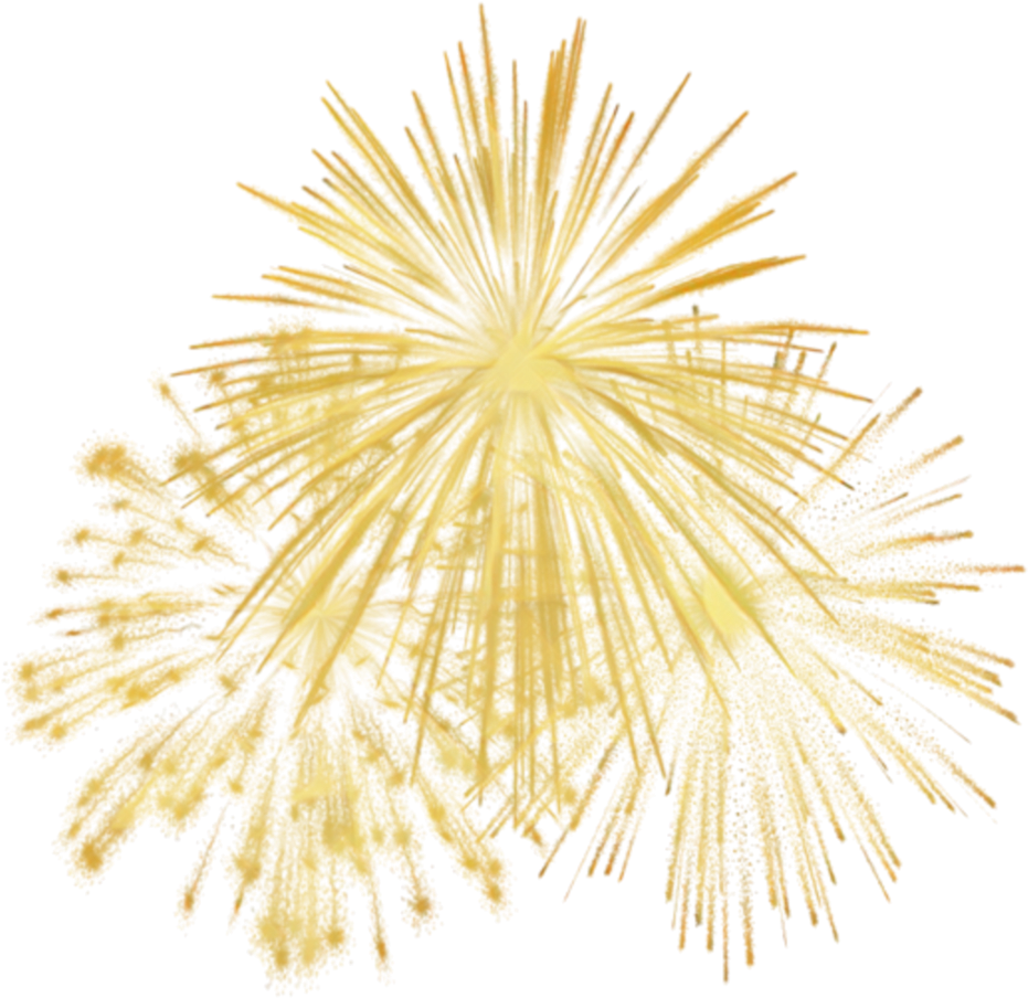 Gold Sticker - Feu D Artifice Or Png (1024x1024), Png Download