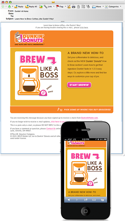 Illustrated The Many Ways To Brew Dunkin' Donuts Coffee - Dunkin Donuts (669x969), Png Download