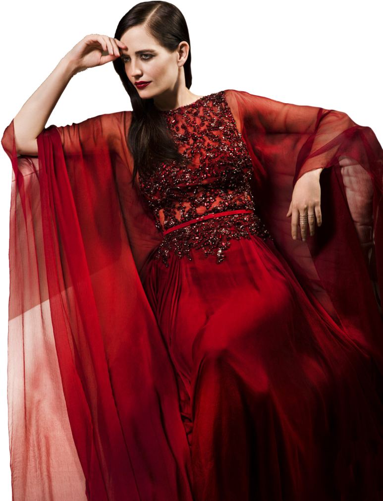 Eva Green Png - Eva Green Vestido Rojo (774x1032), Png Download