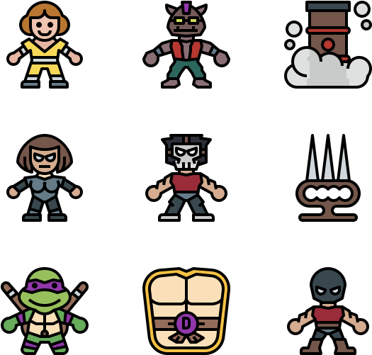 Ninja Turtles - Cartoon (600x564), Png Download