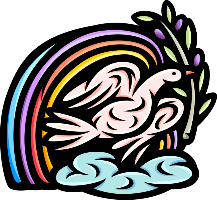 Vector Illustration Of Dove Of Peace Bird With Olive - Illustration (757x700), Png Download