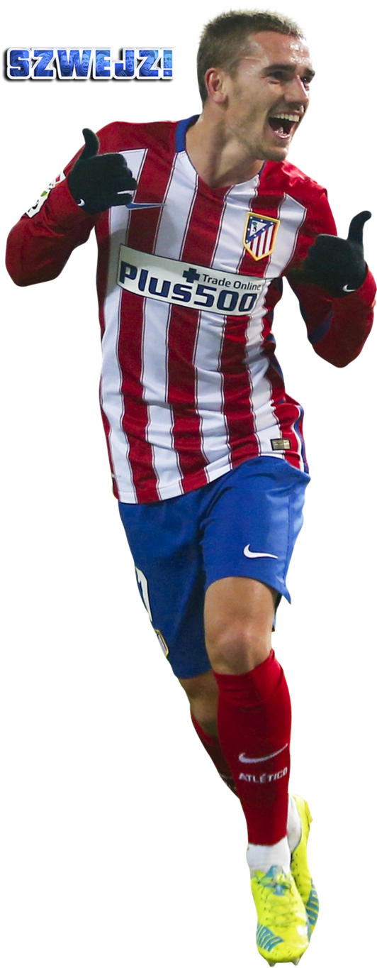Griezmann Png 2016 - Griezmann Atletico Madrid Png (576x1386), Png Download