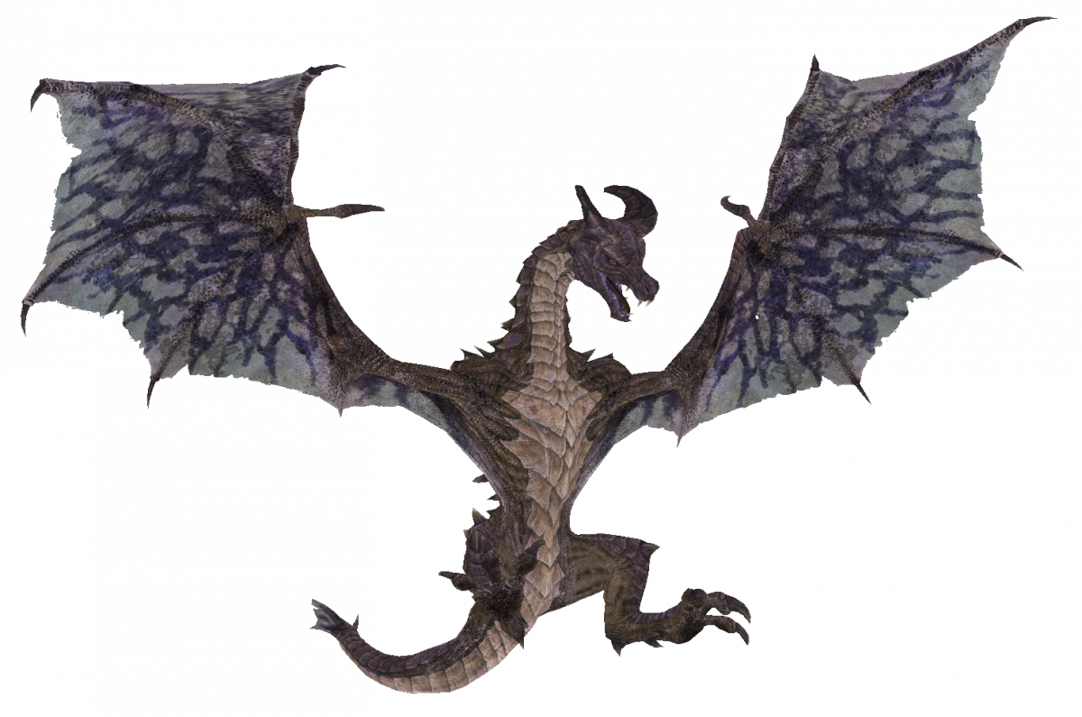 Skyrim Dragon Png (1200x795), Png Download