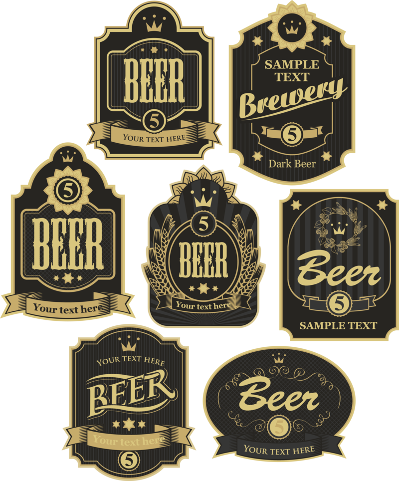 Vintage Beer Icon Sticker Label Hq Image Free Png - Png Beer Icon Vintage (800x964), Png Download