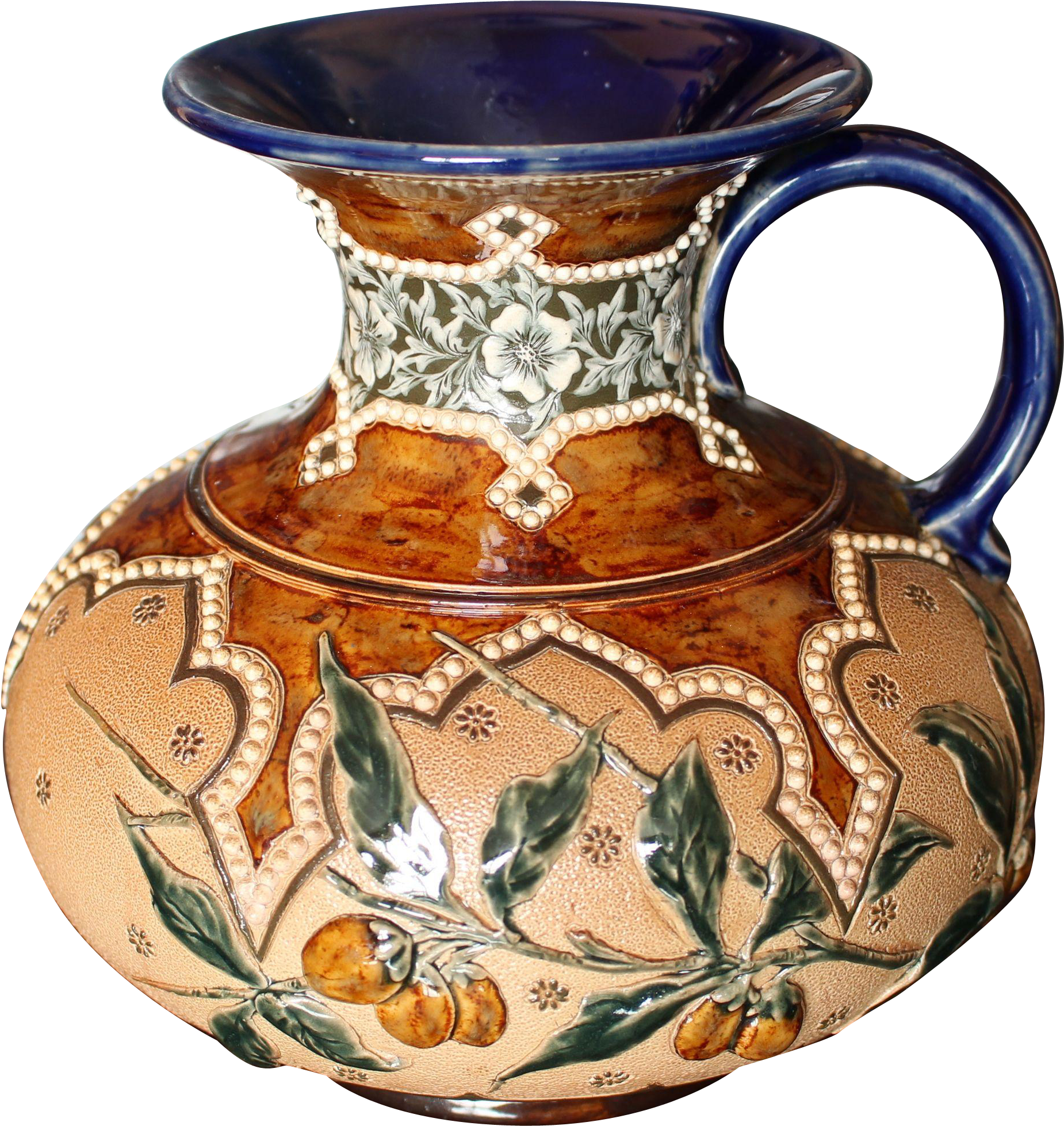 Doulton Lambeth Eliza Simmance Applied Olive Branch (1957x1957), Png Download