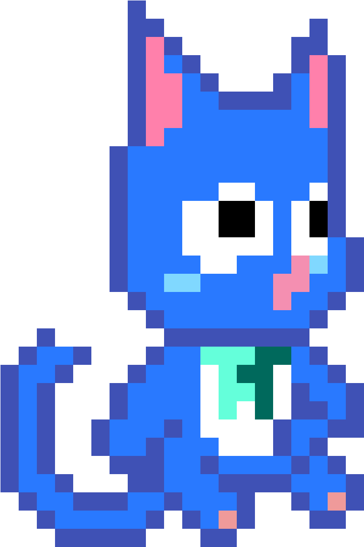 Fairy Tail Happy - Black Cat Pixel Art (1184x1184), Png Download