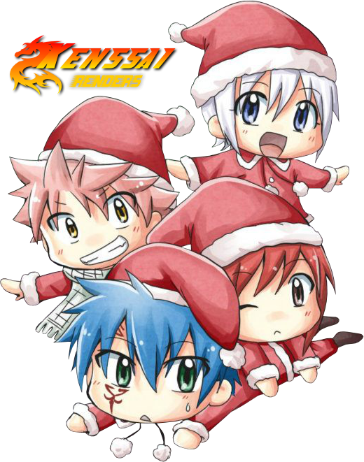 Hình Fairy Tail Chibi Christmas (520x661), Png Download