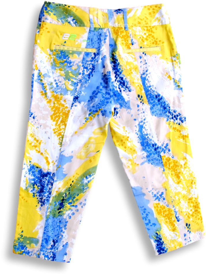 Paint Splash Blue Yellow Capri - Pajamas (1000x1000), Png Download