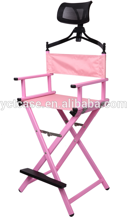 Aluminum Makeup Chair Director Chair With Headrest - Chair (750x750), Png Download