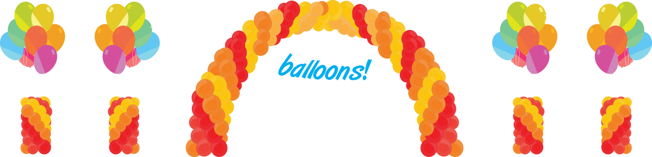 The History Of - Balloon Decoration Vector (1306x315), Png Download