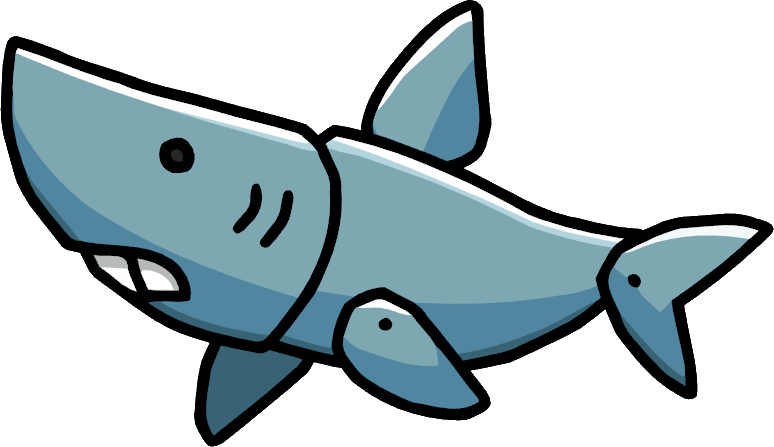 Vector Royalty Free Library Shark Pup Scribblenauts - Megalodon Scribblenauts (774x447), Png Download