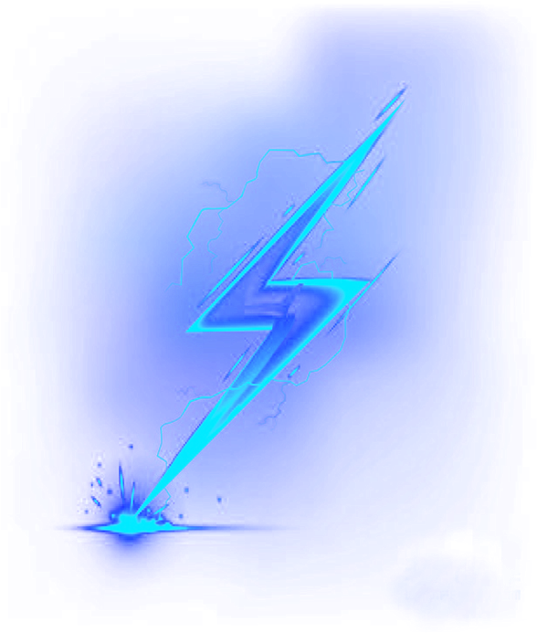 Mq Blue Light Lights Lightning Lines Light Arrow - Trovão Azul Png (1024x1024), Png Download