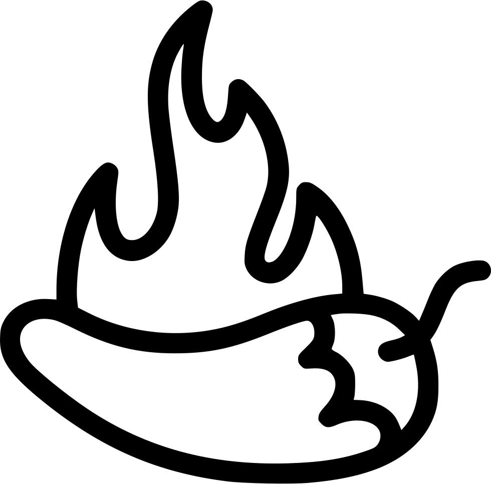 Png File Svg - Outline Chilli (980x966), Png Download
