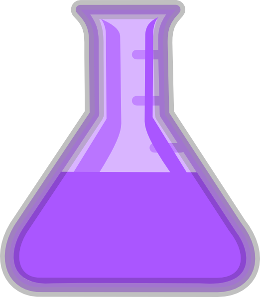 Erlenmeyer Flask Png Purple (522x596), Png Download