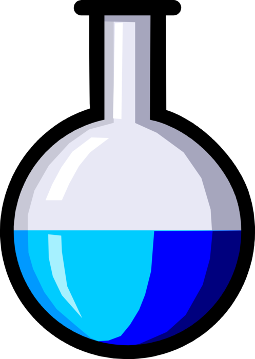 Vector Illustration Of Test Tube Or Culture Tube Laboratory - Chemistry Beaker Clipart Hd (497x700), Png Download