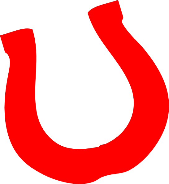 Horse Shoe Clip Art - Red Cartoon Horseshoe (546x595), Png Download