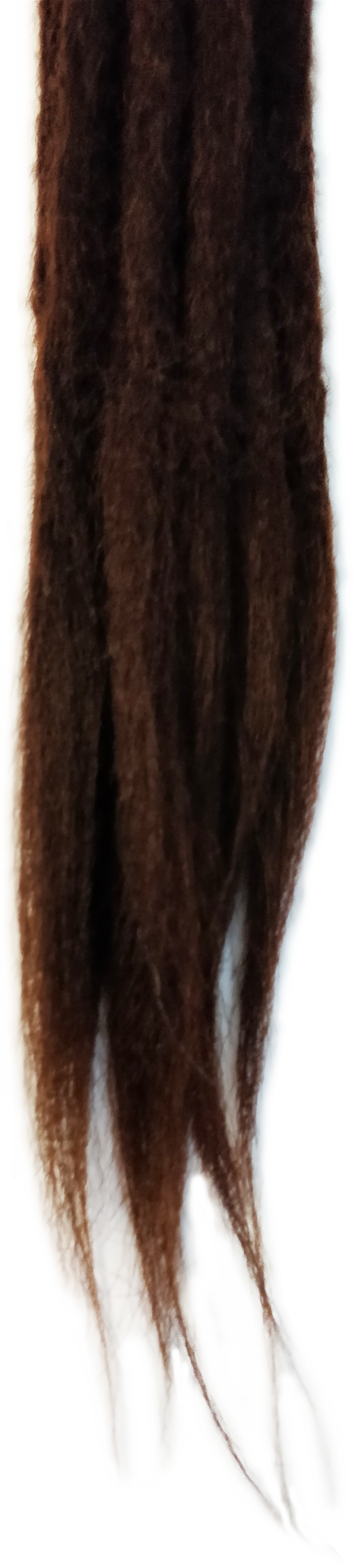 Brown Human Hair Dreadlocks - Fur Clothing (968x4252), Png Download