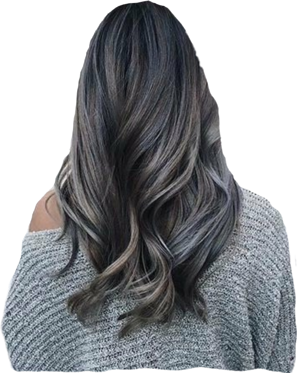 Scgrey Sticker - Steel Grey Hair (1024x1285), Png Download