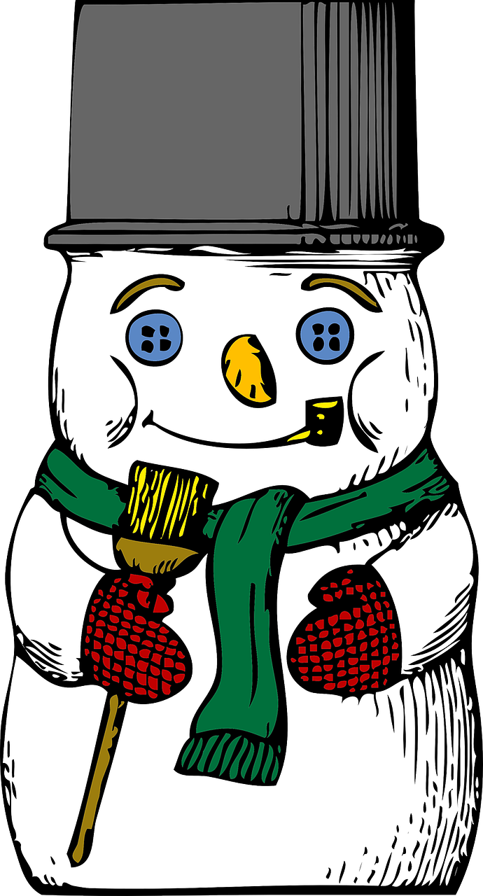 Snowman,winter,cold,top Scarf, - Snowman (690x1280), Png Download