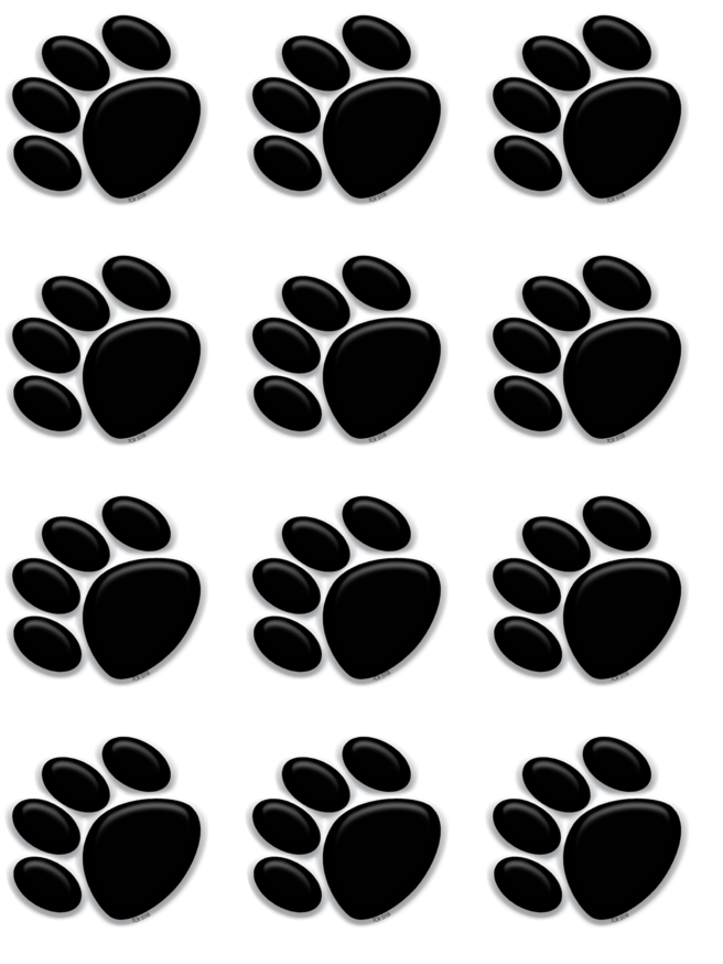 Tcr5118 Black Paw Prints Mini Accents Image - Sofia The First Printable Toppers (900x900), Png Download