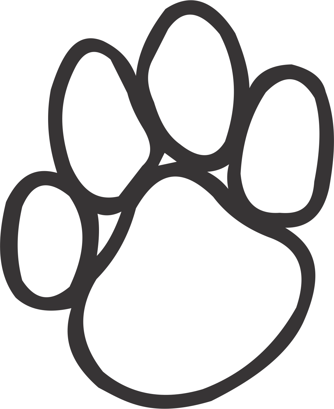 Paw - Circle (1090x1336), Png Download