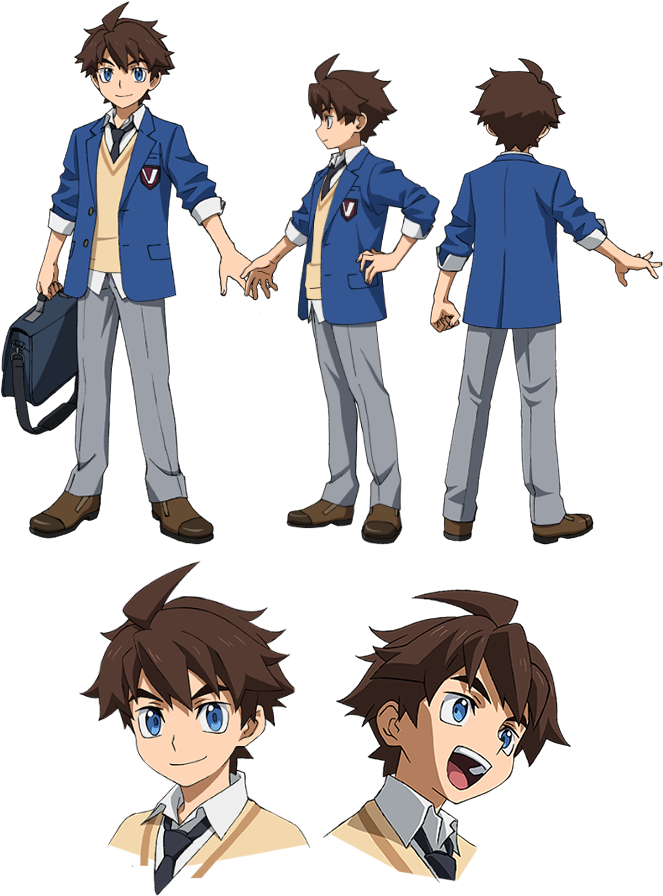 Mikami Riku - Gundam Build Divers Characters (740x950), Png Download
