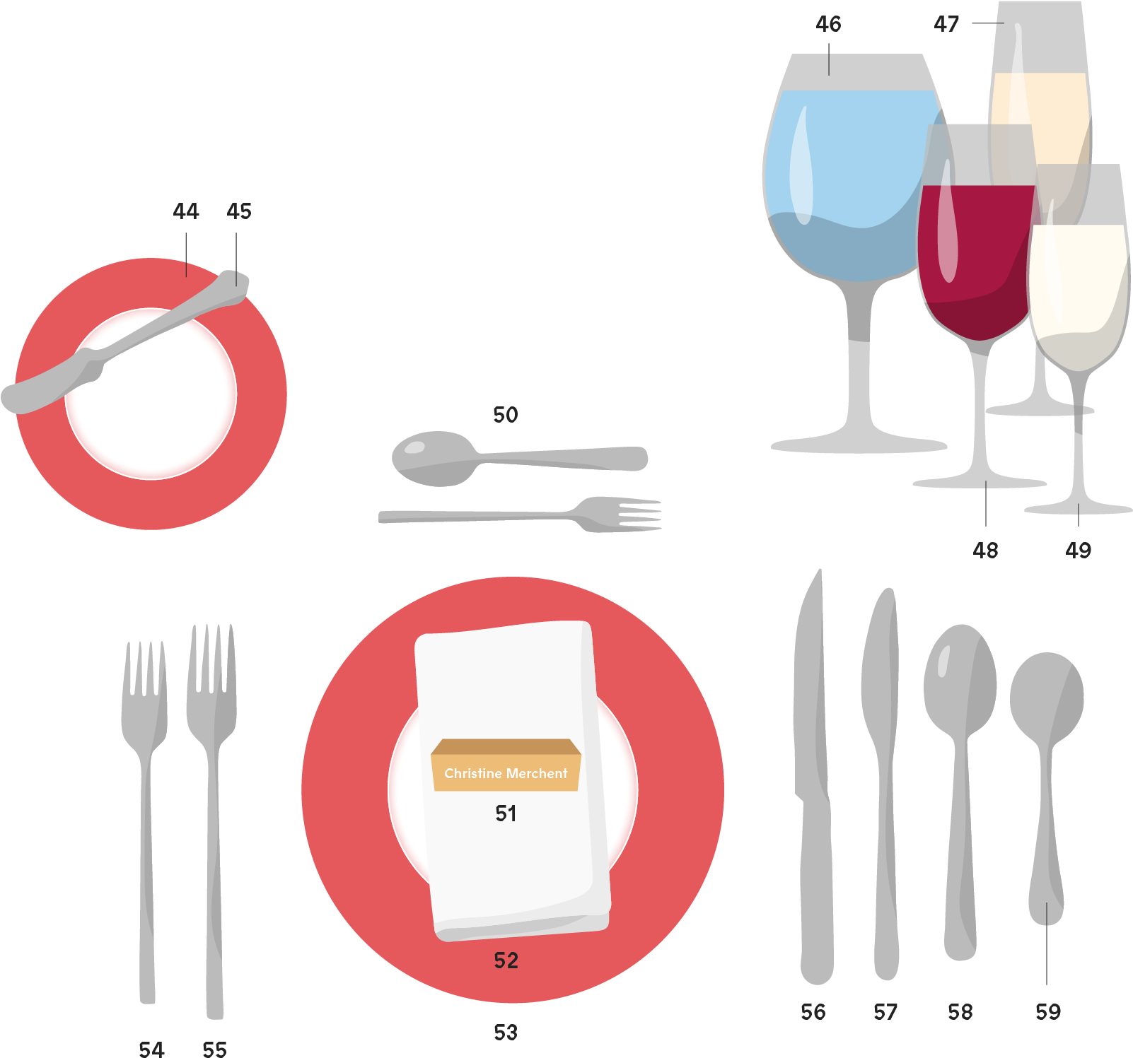 Turkey With Knife And Fork Clipart - Wine Glass (1841x1541), Png Download
