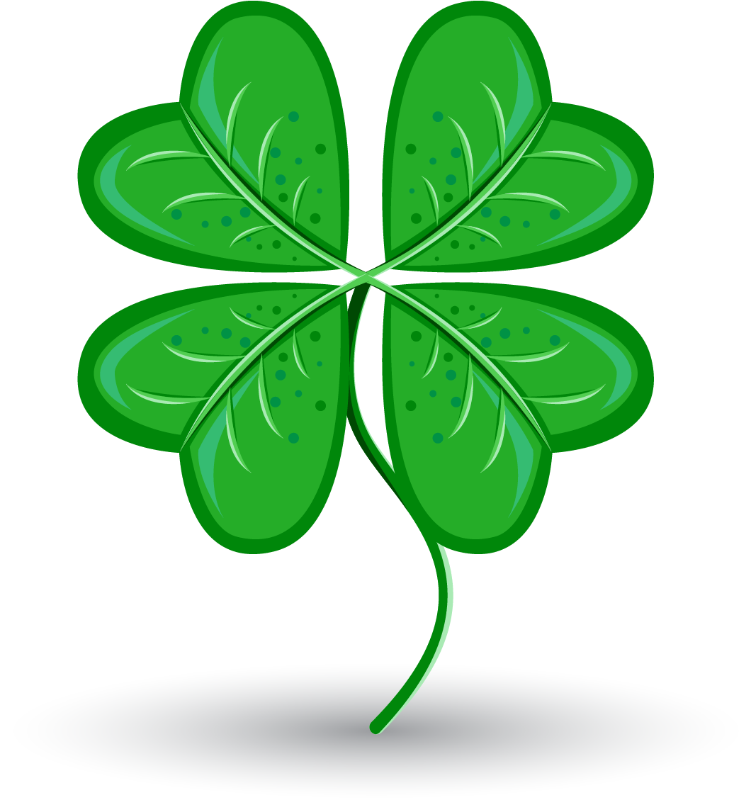 Svg Saint Patricks Day Four Leaf Clover Symbol - Dessin Trèfle À Quatre Feuilles (1201x1201), Png Download