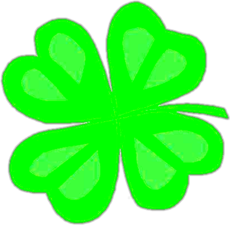 Drawing Shamrocks Trebol - Green Paint Color Clip Art (1024x1024), Png Download