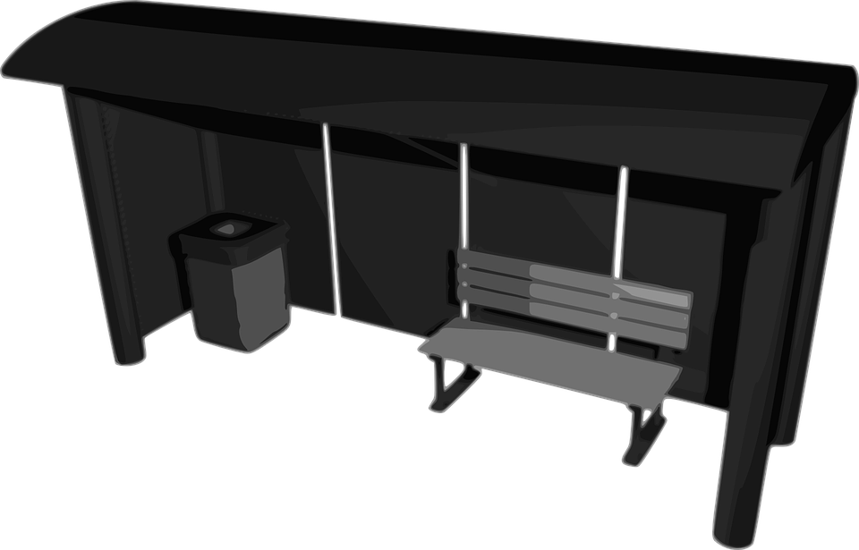 Shelter Bus Stop - Halte Png (960x615), Png Download